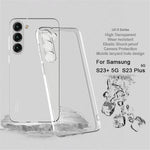 IMAK UX-5-serien för Samsung Galaxy S23+ mobilskal TPU reptåligt genomskinligt mobilskal