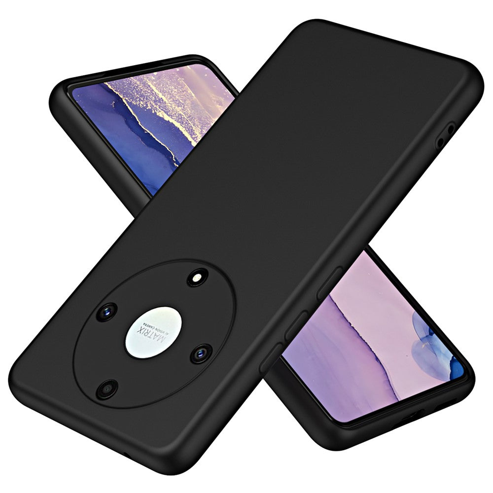 Back Cover for Honor X9a 5G / Magic5 Lite 5G 2.2mm Thickness Fiber Lining Rubberized TPU Phone Case