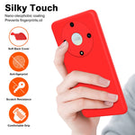 Back Cover for Honor X9a 5G / Magic5 Lite 5G 2.2mm Thickness Fiber Lining Rubberized TPU Phone Case