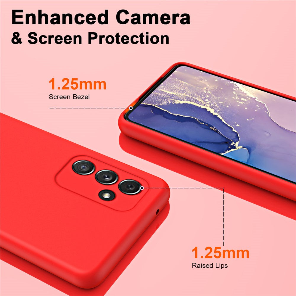 For Samsung Galaxy A34 5G Back Cover with Fiber Lining 2.2mm Thickness Rubberized TPU Phone Case