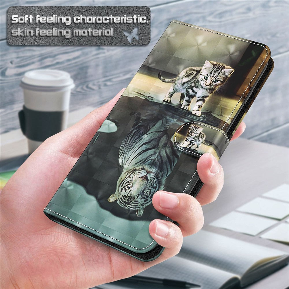For Motorola Moto G13 4G / G23 4G / G53 5G PU Leather Cover 3D Pattern Printing Stand Wallet Phone Case