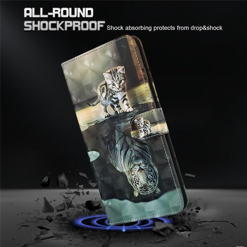 For Motorola Moto G13 4G / G23 4G / G53 5G PU Leather Cover 3D Pattern Printing Stand Wallet Phone Case