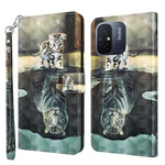 For Xiaomi Redmi 11A 4G / 12C 4G PU Leather Flip Phone Case 3D Pattern Printing Stand Wallet Cover