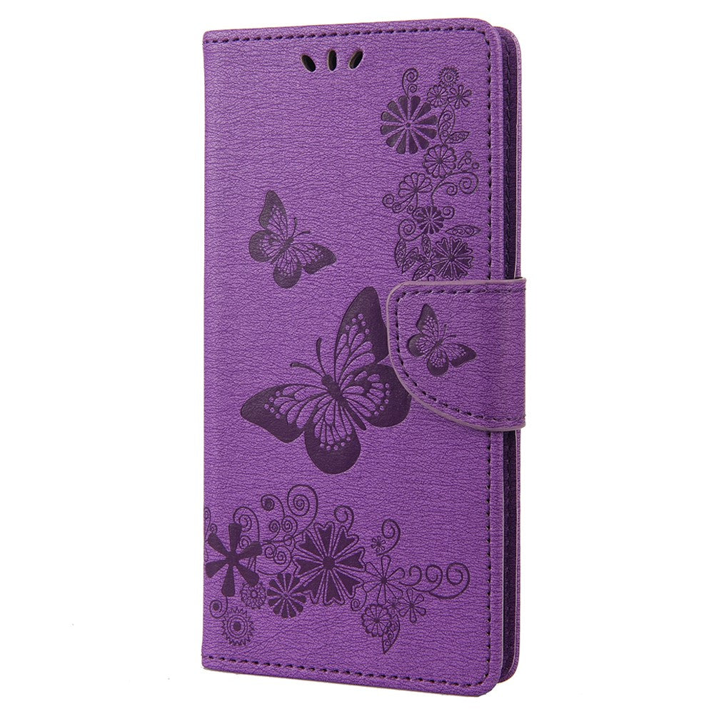 Xiaomi Redmi Note 12 5G (Global) / (Indien) / (Kina) / Poco X5 5G mobilfodral i läder, plånboksfodral med fjärilar och blommönster