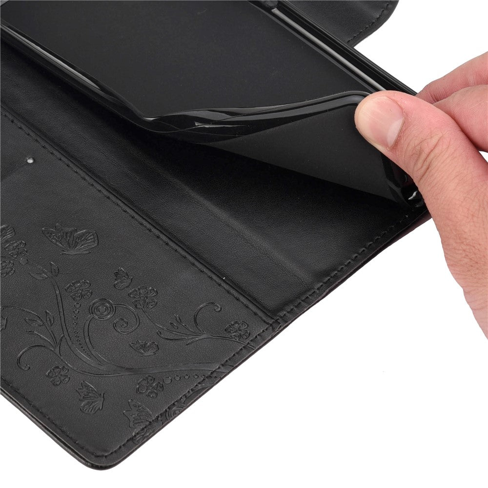 For Xiaomi Redmi Note 12 Pro+ 5G Stand Phone Case PU Leather Flower Butterfly Imprinted Wallet Cover