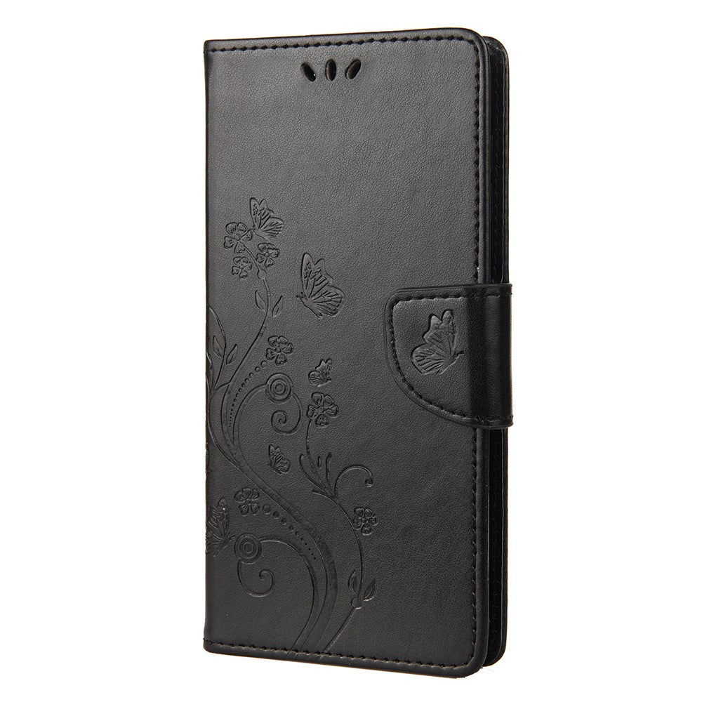 For Xiaomi Redmi Note 12 Pro+ 5G Stand Phone Case PU Leather Flower Butterfly Imprinted Wallet Cover