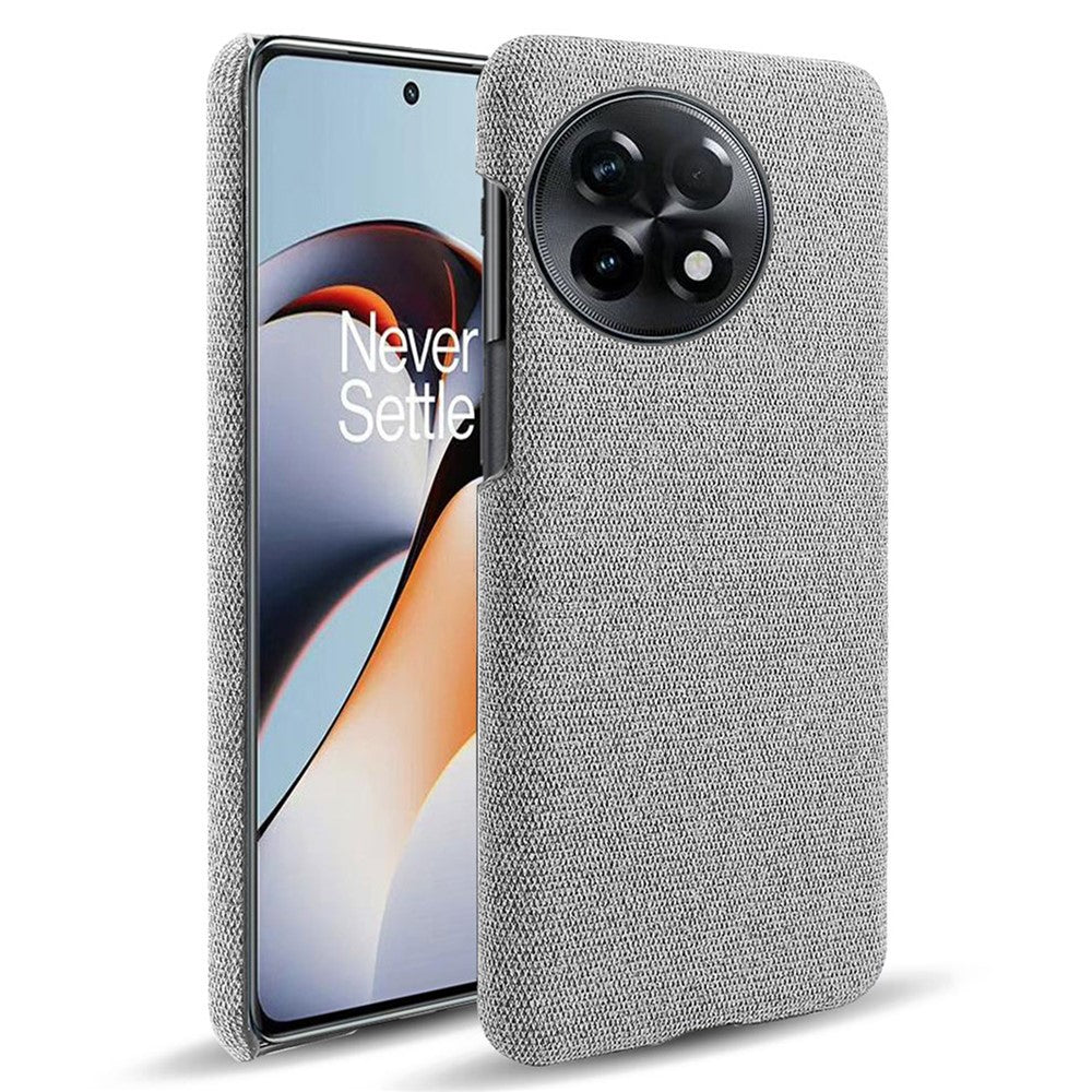 Smartphone-skal med tygtextur för OnePlus 11R 5G / Ace 2 5G, enfärgat hårt PC+ reptåligt tygskal
