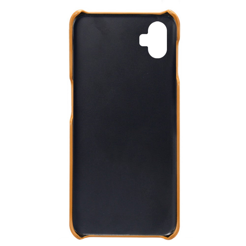 For Samsung Galaxy A04e 4G / M04 4G / F04 4G Phone Case Calf Texture PU Leather+PC Phone Cover