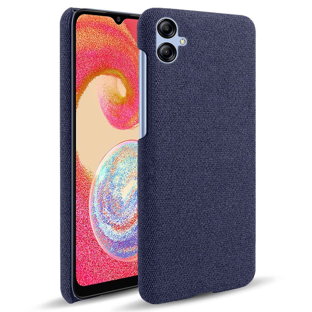 For Samsung Galaxy A04e 4G / F04 4G / M04 4G Phone Case Solid Color Hard PC+Cloth Phone Cover