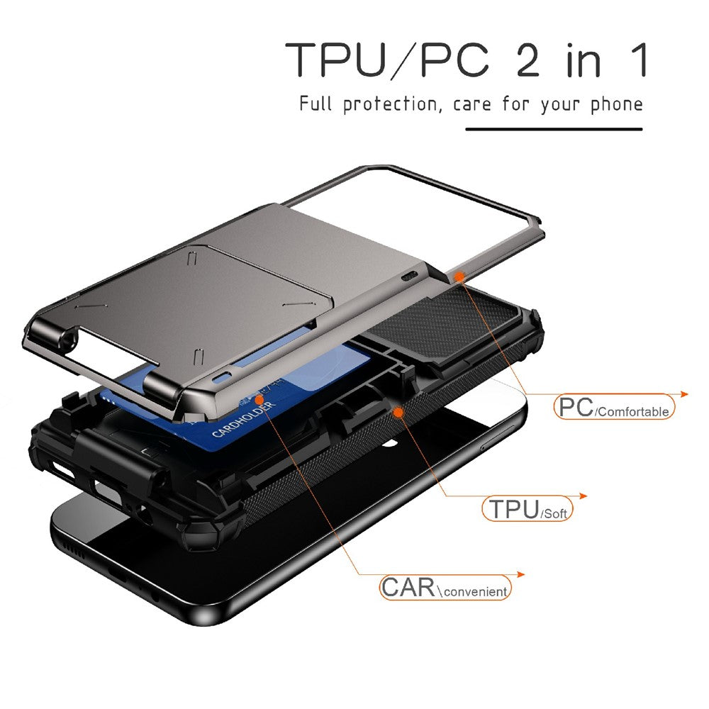 Til Samsung Galaxy A34 5G Telefon Flip Kortholder TPU + PC Telefoncover Beskyttende Skal