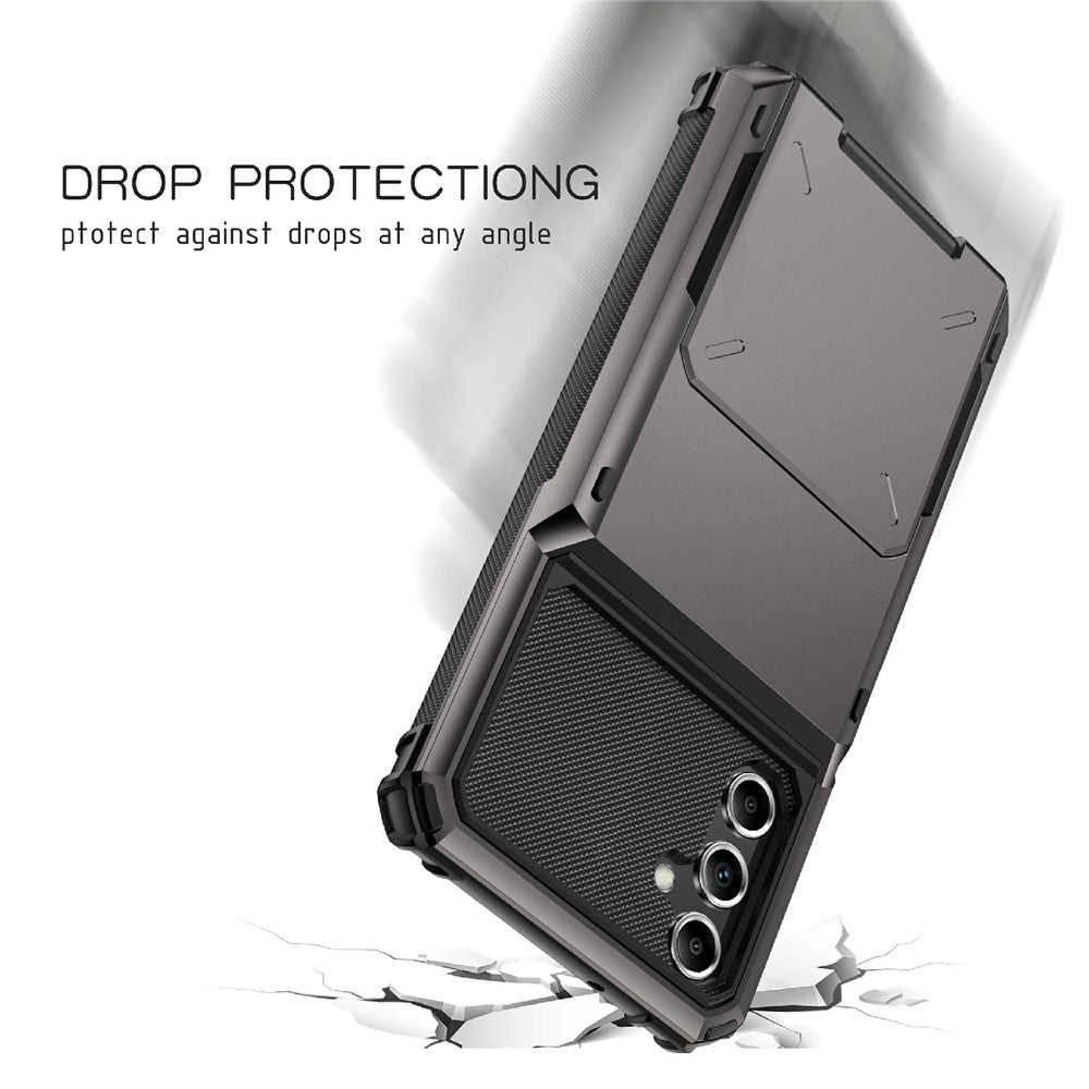 Til Samsung Galaxy A34 5G Telefon Flip Kortholder TPU + PC Telefoncover Beskyttende Skal