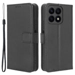 For Honor X8a 4G pung telefoncover diamanttekstur PU-læder magnetisk flip stander cover