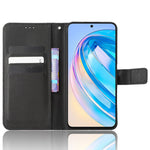 For Honor X8a 4G pung telefoncover diamanttekstur PU-læder magnetisk flip stander cover
