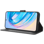 For Honor X8a 4G pung telefoncover diamanttekstur PU-læder magnetisk flip stander cover