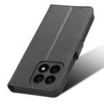 For Honor X8a 4G pung telefoncover diamanttekstur PU-læder magnetisk flip stander cover