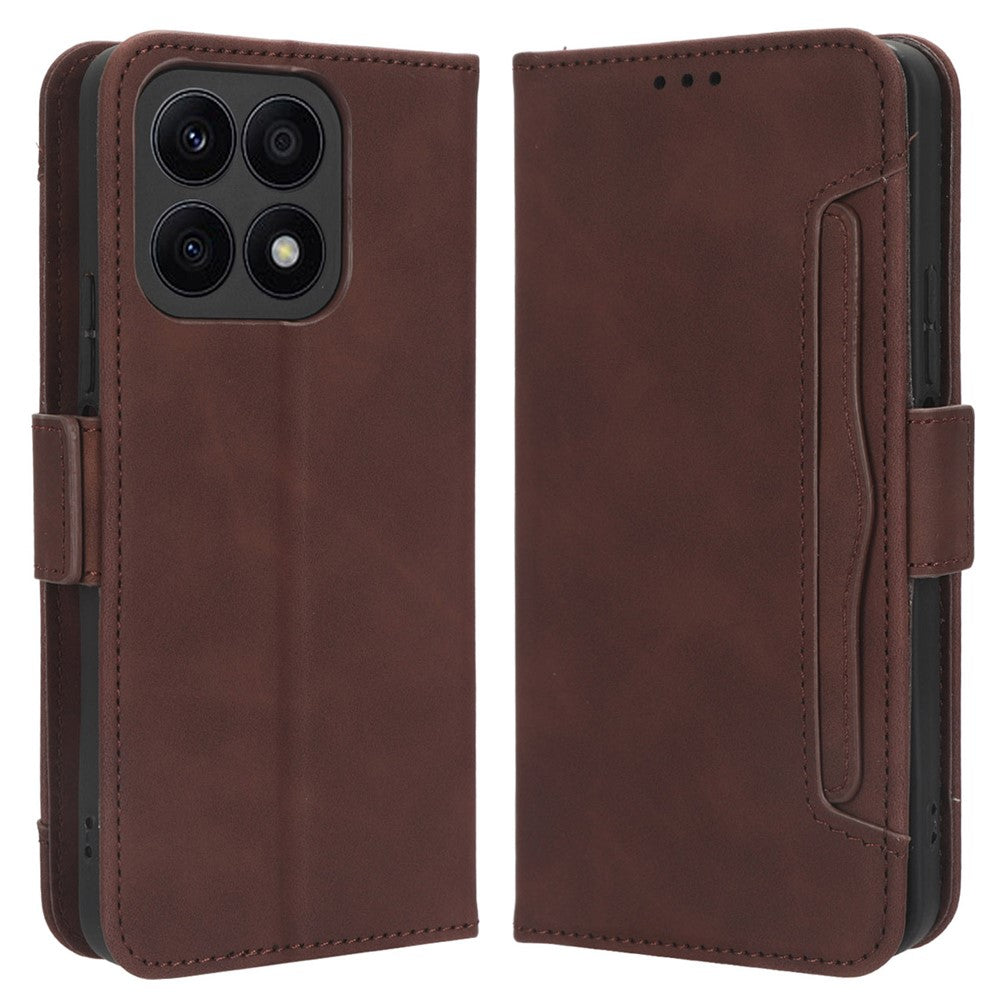 For Honor X8a 4G Wallet Flip Phone Cover PU Leather Stand Multiple Card Slots Case
