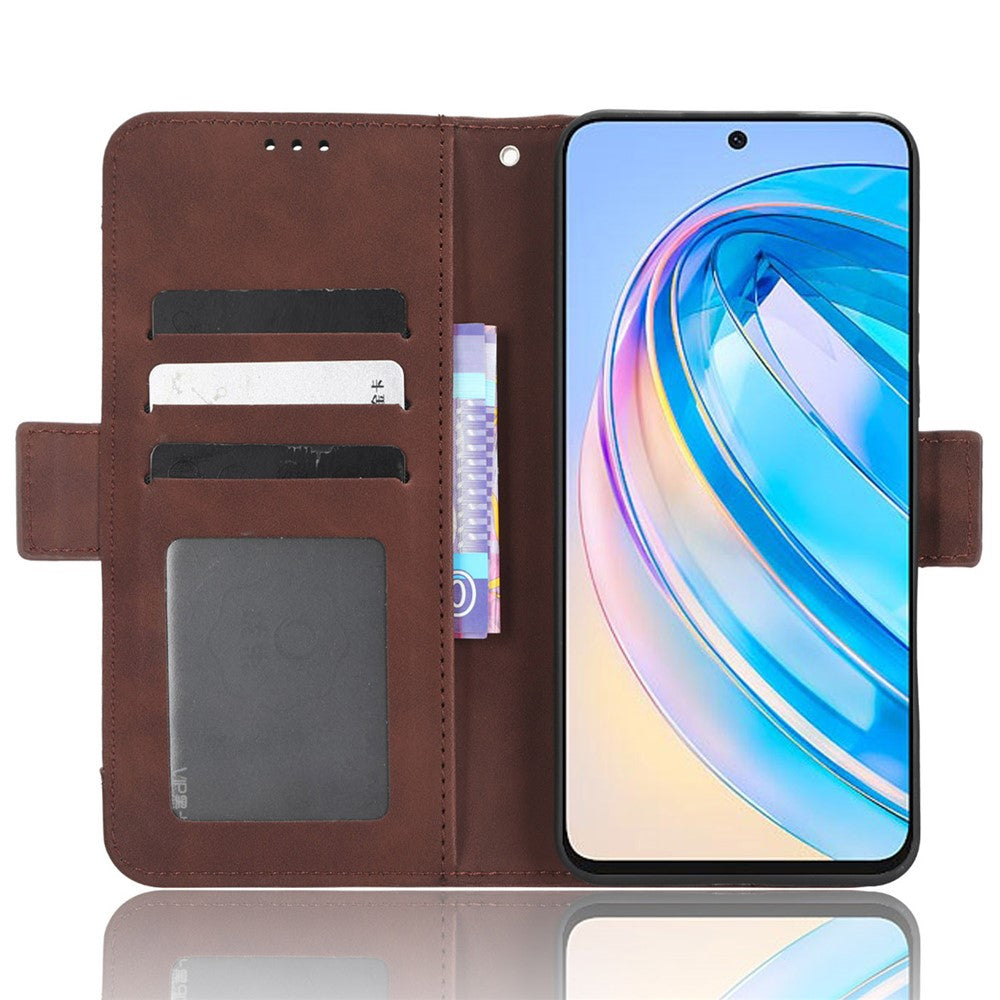 For Honor X8a 4G Wallet Flip Phone Cover PU Leather Stand Multiple Card Slots Case