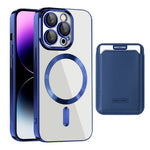 For iPhone 14 Pro Case Compatible with MagSafe CD Texture TPU + PC Phone Cover with Card Bag