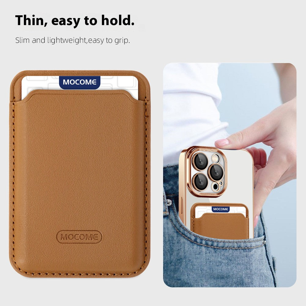 TPU + PC Slim Cover til iPhone 14 Pro Max Magnetisk Cover CD Tekstur Telefoncover med Kortlomme
