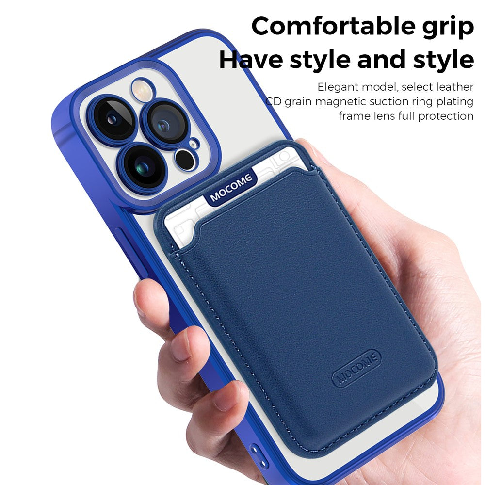 CD Texture Phone Cover for iPhone 13 Pro 6.1 inch TPU + PC Case Compatible with MagSafe with Card Bag