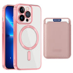 CD Texture Phone Cover for iPhone 13 Pro 6.1 inch TPU + PC Case Compatible with MagSafe with Card Bag