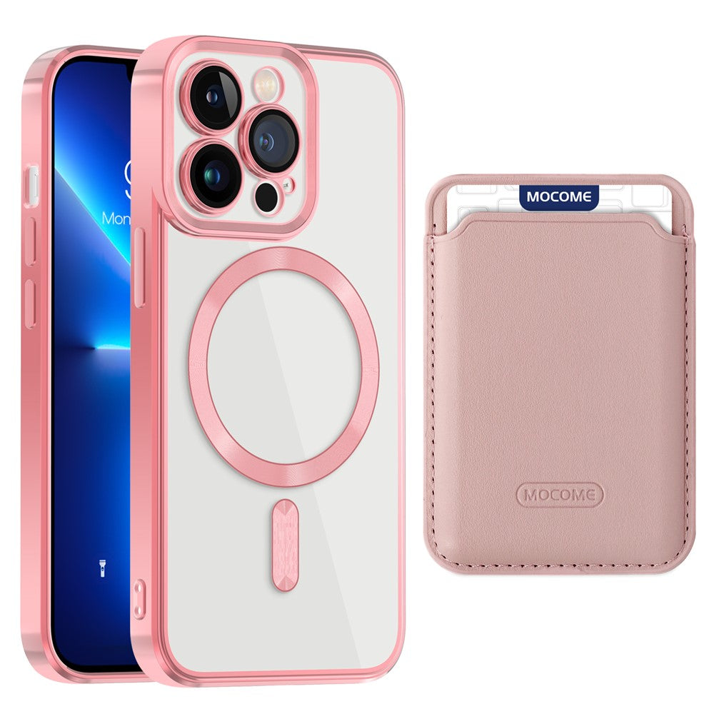 CD Texture Phone Cover for iPhone 13 Pro 6.1 inch TPU + PC Case Compatible with MagSafe with Card Bag