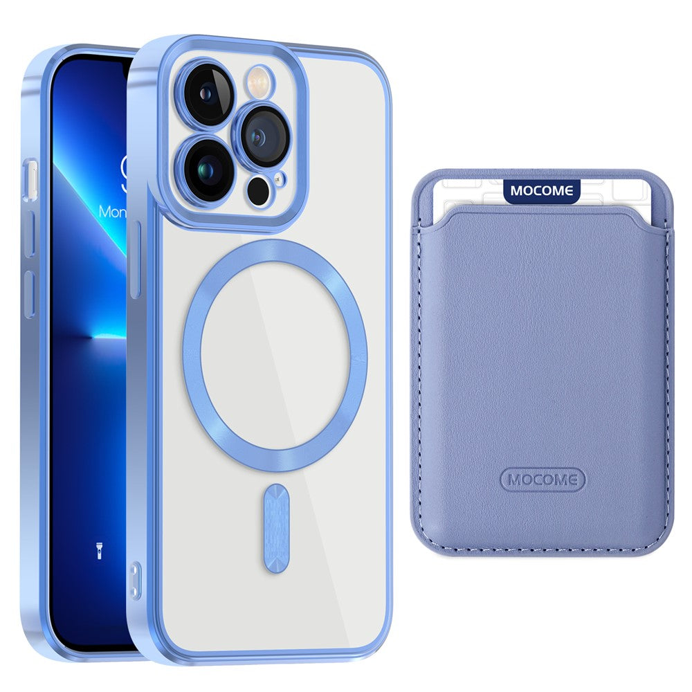 CD Texture Phone Cover for iPhone 13 Pro 6.1 inch TPU + PC Case Compatible with MagSafe with Card Bag