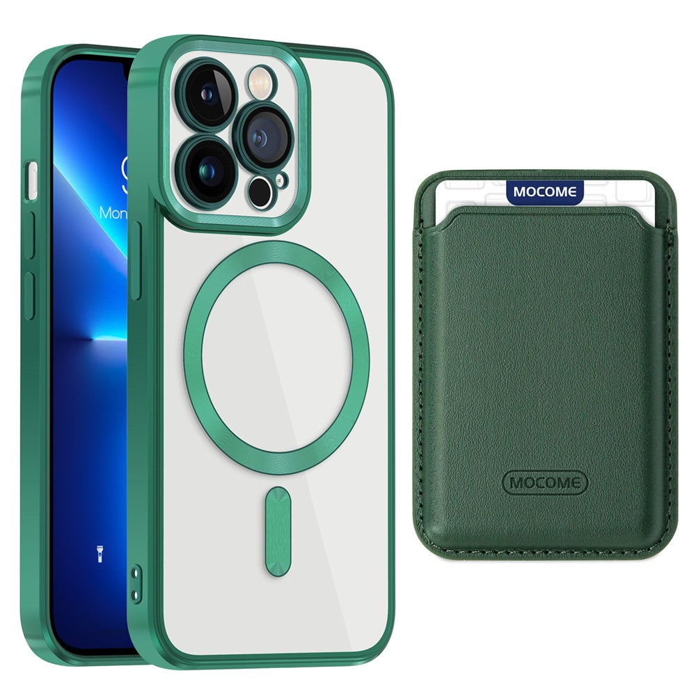 CD Texture Phone Cover for iPhone 13 Pro 6.1 inch TPU + PC Case Compatible with MagSafe with Card Bag