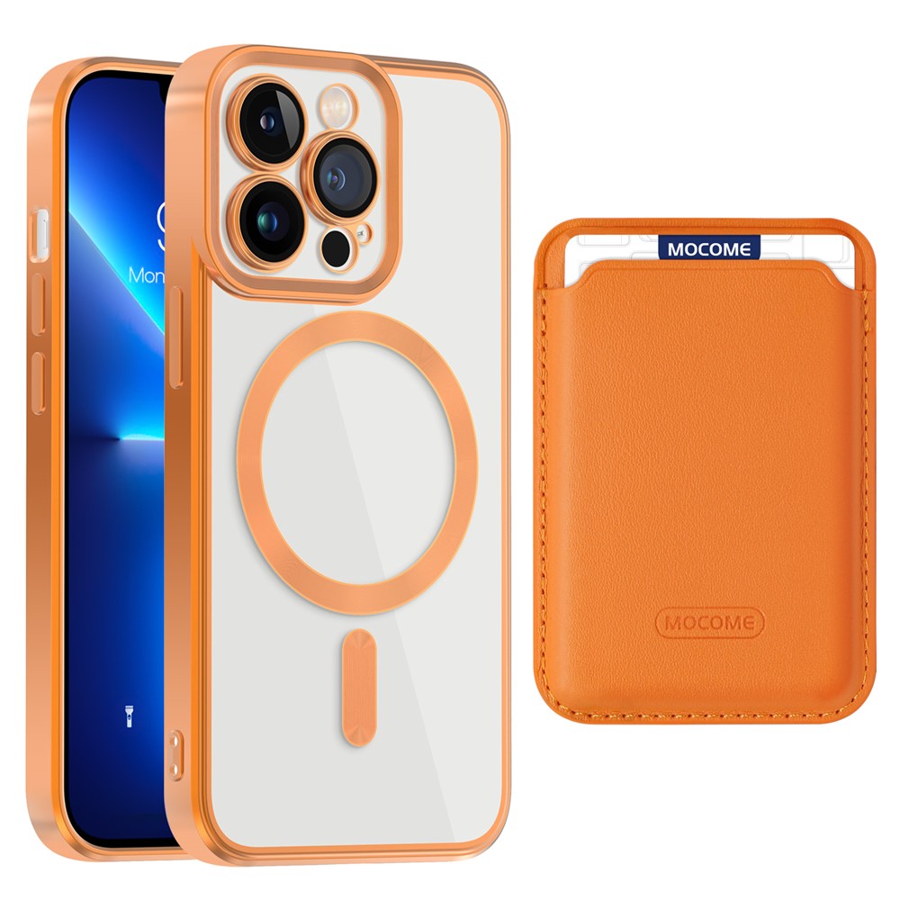 CD Texture Phone Cover for iPhone 13 Pro 6.1 inch TPU + PC Case Compatible with MagSafe with Card Bag