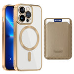 CD Texture Phone Cover for iPhone 13 Pro 6.1 inch TPU + PC Case Compatible with MagSafe with Card Bag