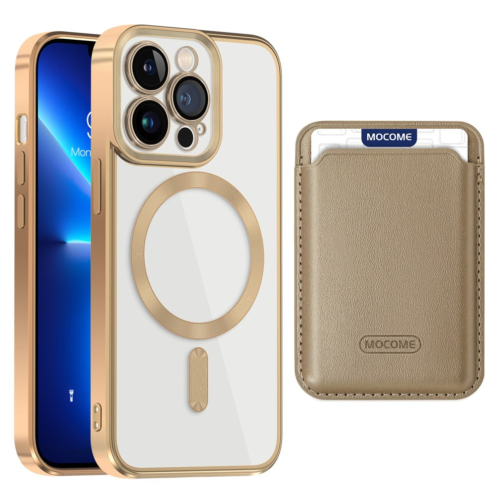 CD Texture Phone Cover for iPhone 13 Pro 6.1 inch TPU + PC Case Compatible with MagSafe with Card Bag