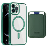 Anti-Scratch Slim Case for iPhone 12 Pro 6.1 inch TPU + PC Phone Cover Magnetic Case with Card Bag