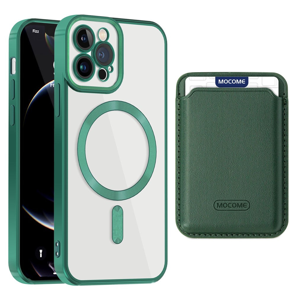 Anti-Scratch Slim Case for iPhone 12 Pro 6.1 inch TPU + PC Phone Cover Magnetic Case with Card Bag