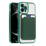 Anti-Scratch Slim Case for iPhone 12 Pro 6.1 inch TPU + PC Phone Cover Magnetic Case with Card Bag