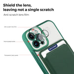 Anti-Scratch Slim Case for iPhone 12 Pro 6.1 inch TPU + PC Phone Cover Magnetic Case with Card Bag