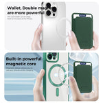 Anti-Scratch Slim Case for iPhone 12 Pro 6.1 inch TPU + PC Phone Cover Magnetic Case with Card Bag