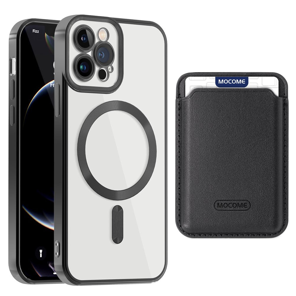 Anti-Scratch Slim Case for iPhone 12 Pro 6.1 inch TPU + PC Phone Cover Magnetic Case with Card Bag