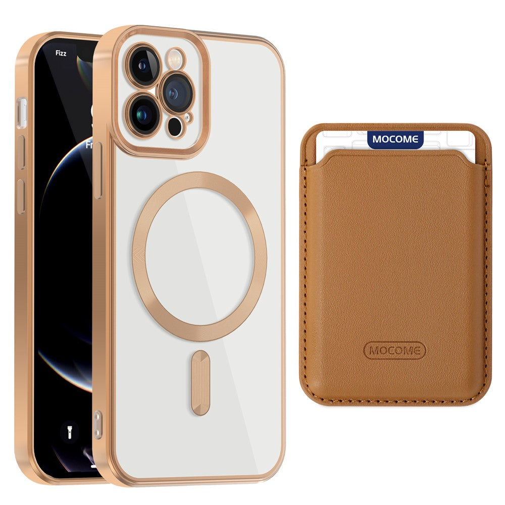 Anti-Scratch Slim Case for iPhone 12 Pro 6.1 inch TPU + PC Phone Cover Magnetic Case with Card Bag