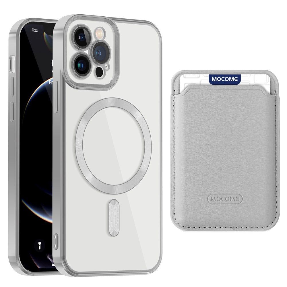 Anti-Scratch Slim Case for iPhone 12 Pro 6.1 inch TPU + PC Phone Cover Magnetic Case with Card Bag