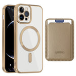 Anti-Scratch Slim Case for iPhone 12 Pro 6.1 inch TPU + PC Phone Cover Magnetic Case with Card Bag