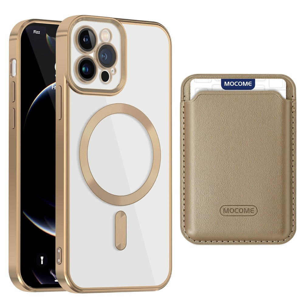 Anti-Scratch Slim Case for iPhone 12 Pro 6.1 inch TPU + PC Phone Cover Magnetic Case with Card Bag