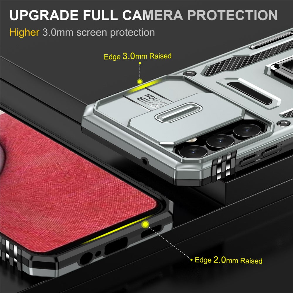 Armor Series Anti-ridse Telefoncover til Samsung Galaxy A34 5G Kickstand Telefoncover med Skydende Kameraprotektor