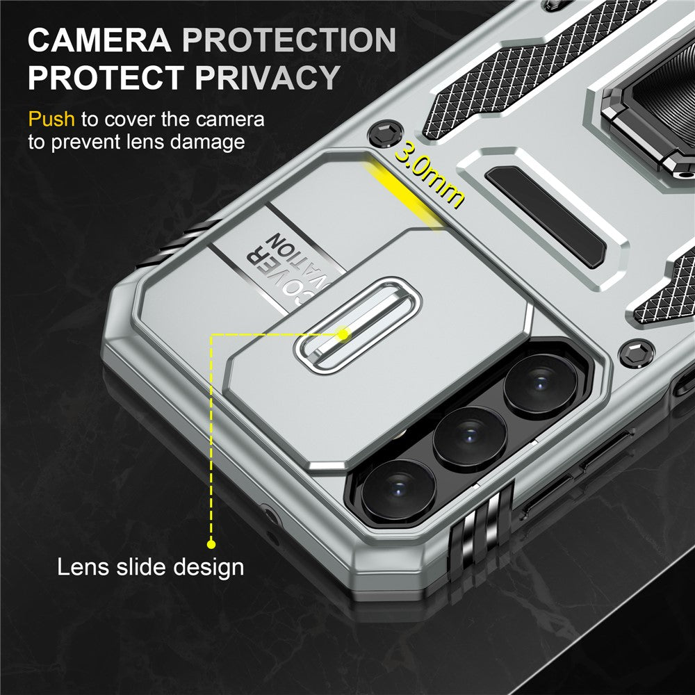 Armor Series Anti-ridse Telefoncover til Samsung Galaxy A34 5G Kickstand Telefoncover med Skydende Kameraprotektor