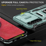 Samsung Galaxy A14 4G / 5G Armor Series stødsikkert mobilcover i PC + TPU med bagside og stativ