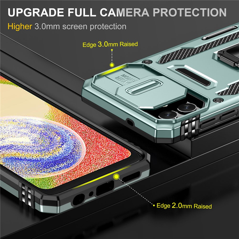 Stødsikkert Telefoncover til Samsung Galaxy A04 4G (164,4 x 76,3 x 9,1 mm) / M13 5G, Armor Series PC + TPU Cover med Støttefod