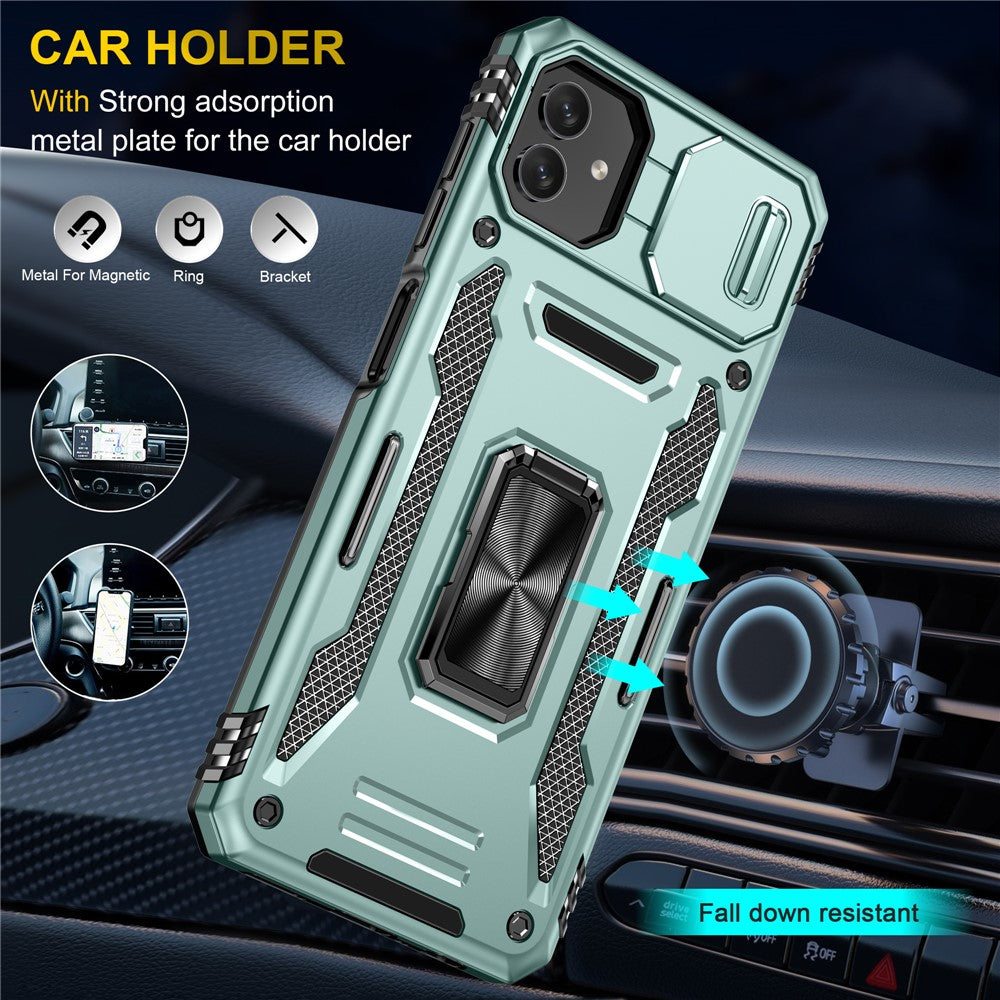Stødsikkert Telefoncover til Samsung Galaxy A04 4G (164,4 x 76,3 x 9,1 mm) / M13 5G, Armor Series PC + TPU Cover med Støttefod
