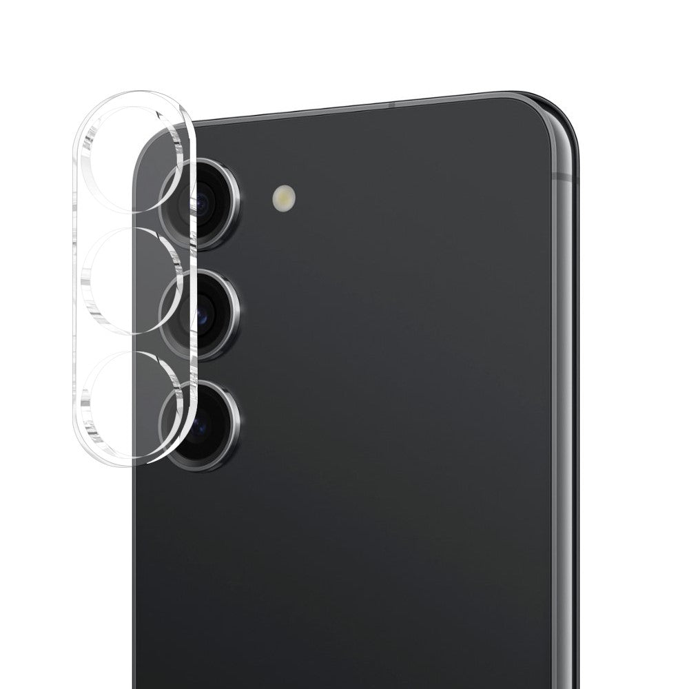 NORTHJO For Samsung Galaxy S23+ TPU Case Phone Cover+Tempered Glass Film+Camera Lens Protector (Support Fingerprint Unlock)