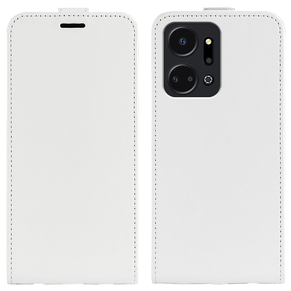 Til Honor X7a 4G Crazy Horse tekstur læder telefoncover med kortplads og vertikalt flipomslag