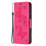 For Xiaomi 13 Lite / Civi 2 5G Phone Leather Case Wallet Stand Butterfly Imprinted Phone Cover with Strap