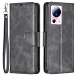 For Xiaomi 13 Lite / Civi 2 5G Case Smooth Leather Wallet Stand Mobile Phone Cover with Strap